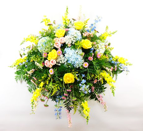 Pastel Perfection Casket Spray