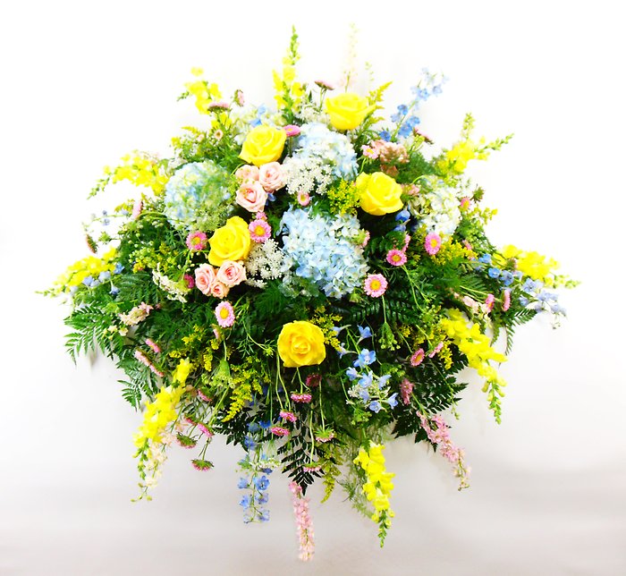Pastel Perfection Casket Spray