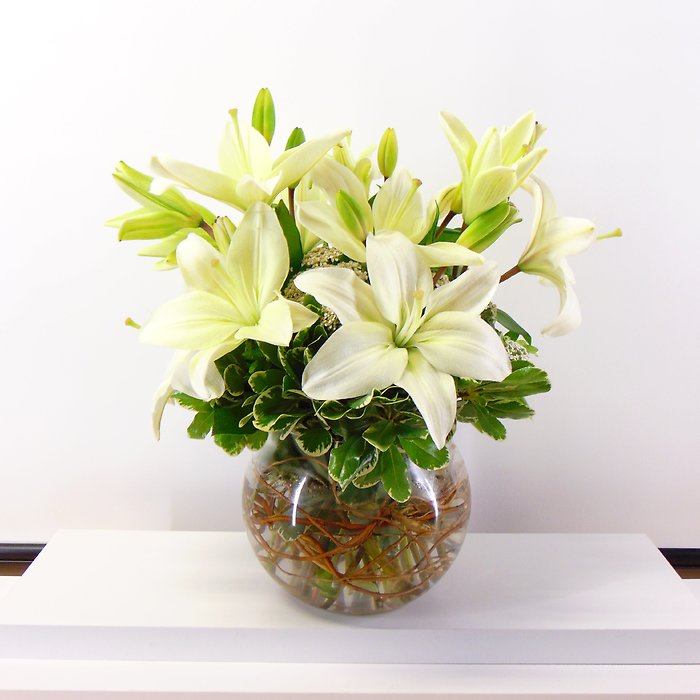 White Lily Bowl