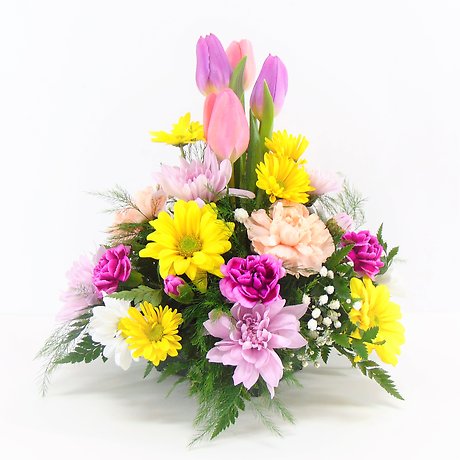 Tulip Treasures Centerpiece