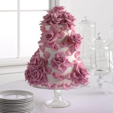 Fondant Cake with Lavender Roses