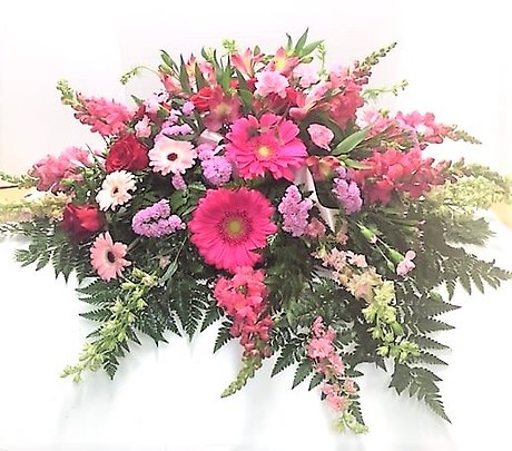 Pink Paradise Casket Spray