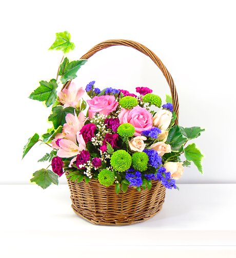 Gracious Ivy Basket Bouquet